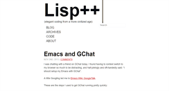 Desktop Screenshot of lispplusplus.com